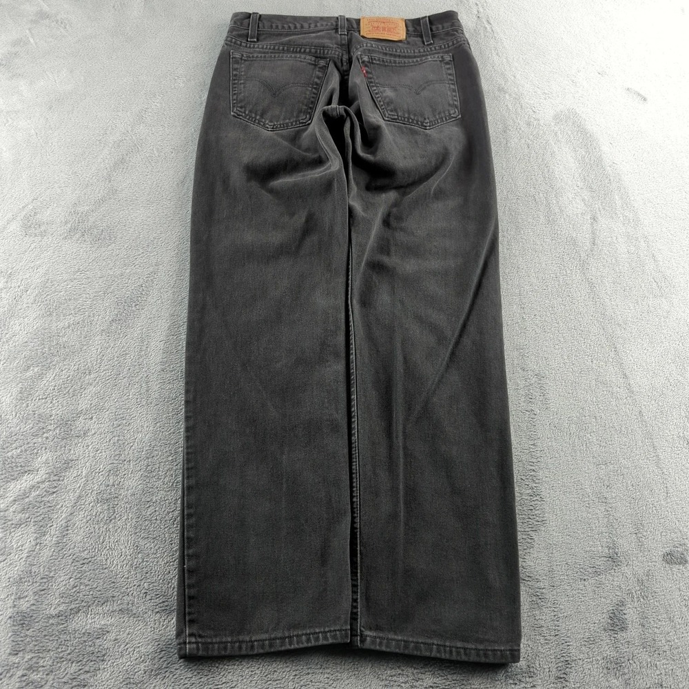 Vintage Levis Jeans Mens 34x32 (Fits 32x30) Black Denim Straight Made Canada Y2K